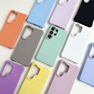 Funda de Teléfono de Silicona TPU con Diseño de Ondas Antigolpes en las Cuatro Esquinas para Samsung S26 S25 S24 S23 Plus Ultra - Product Image 1