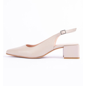 Zapatos de Tacón Alto con Punta Cerrada y Tacón Cuadrado para Mujer, con Logotipo Personalizado del Fabricante, Zapatos de Vestir con Tira Trasera - Product Image 4
