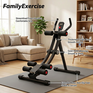 Macchina per Modellare la Vita con Design a Doppia Pista, Regolazione Multilivello, Attrezzo per Allenamento Addominale, Rullo per Dimagrimento Addominale, Attrezzatura Fitness per Casa - Product Image 4