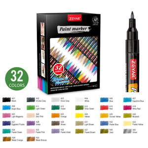 ZEYAR-bolígrafos de pintura acrílica, marcador de pintura a base de <span class=keywords><strong>agua</strong></span>, Punta extrafina, 32 colores, gran oferta de <span class=keywords><strong>Amazon</strong></span> - Product Image 2