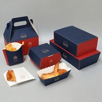 Boîte d'emballage en papier écologique personnalisée pour la restauration rapide - Boîtes en kraft biodégradables résistantes à la graisse pour les hamburgers et les poulets frits à emporter