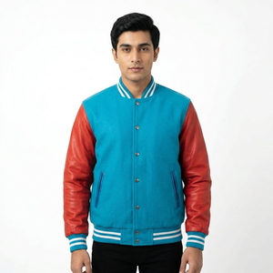 Vestes universitaires pour hommes en matériaux de qualité supérieure avec patchwork et motifs de dessins animés, col montant, prix personnalisé, service OEM - Product Image 1