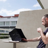 Housse pour ordinateur portable avec pare-soleil et capuche de confidentialité, étui de protection anti-reflets pour les voyages et le travail en extérieur