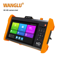 WANGLU Testeur de vidéosurveillance multifonction 7 pouces IPS Écran tactile K15 8K HD Test de caméra avec testeur de câble UTP et contrôle PTZ