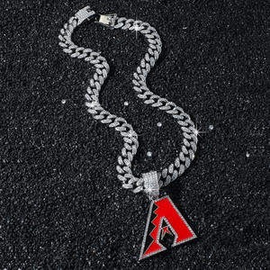 Lüks Arizona diamondbaseball beyzbol turnuvası kolye şampiyonlar kolye moda buzlu kristal altın kaplama küba zinciri - Product Image 4