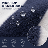 Couverture de pique-nique imperméable en PEVA avec doublure polaire, 80x80 pouces, écologique, tapis enroulable avec poignée de transport, logo personnalisé disponible, pour l'extérieur (OEM/ODM)