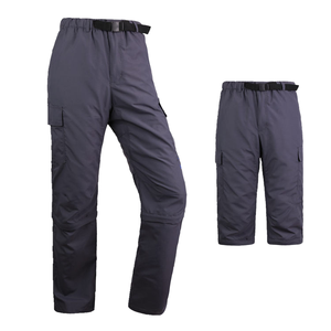 <b>Waterproof</b> Breathable Polyester/Cotton Casual Mid Waist Zipper Fly Multi-Pocket Autumn Workwear <b>Trousers</b> for Men - Product Image 1