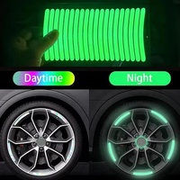 20 Pièces Autocollant Jante Lumineux à Effet Laser pour Roues de Voiture, Moto et Vélo