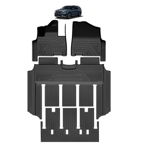 KQD New Product Launch High Quality 5D Design Waterproof TPE Foot Mat Car Carpet for Kia Carnival 7 Seater - Product Image 4