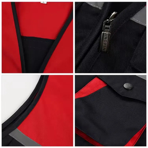 Tiras reflectantes Trabajo de construcción Uniforme Traje Desgaste Chaleco DE TRABAJO Ropa fresca Chalecos - Product Image 3