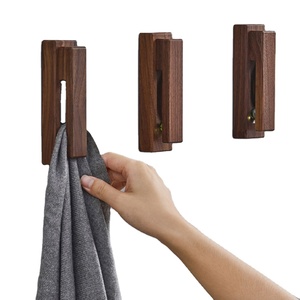 Bằng Gỗ Treo Tường Tay Khăn Chủ Sử Dụng Cho Quần Áo Thanh Lịch Gỗ Khăn Móc - Product Image 1