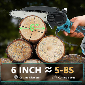 High Power Handheld <b>Cordless</b> <b>Chainsaw</b> Garden Tool Lightweight Saw Lithium Battery Portable Woodworking Chain High Power Delivers - Product Image 2