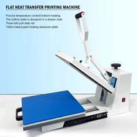 Presse à chaud semi-automatique 38x38cm, imprimante à transfert plat manuelle pour t-shirts, tapis de souris, vêtements, sublimation
