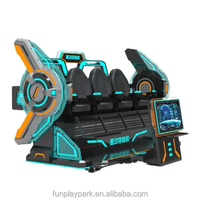 Nouveau 9D VR Cinéma Jeu Arcade Machine En Acier Inoxydable Dark Series Simulation Virtuelle Attrayant Parc D'attractions Jeu Vidéo