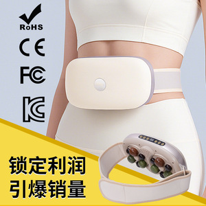 Masajeador Abdominal W007 Blanco Recargable con Doble Placa de Amasamiento y Terapia de Calor para la Parte Inferior del Abdomen y la Cintura, Uso Doméstico - Product Image 3
