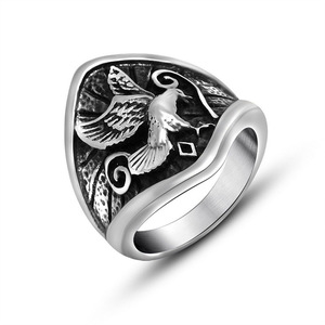 Men's Retro Eagle <b>Ring</b> Titanium Steel Jewelry SA509 Gift Fashion <b>Rings</b> - Product Image 1