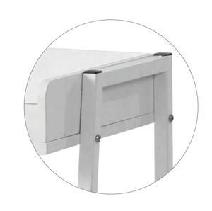 Étagère échelle blanche à 4 niveaux, style moderne et minimaliste, avec garde-corps, meuble de rangement ouvert autoportant pour salon et chambre - Product Image 4