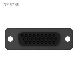 1658682-1 Conector en forma de D de 26 posiciones, receptáculo para cable a cable, montaje en panel, tamaño de carcasa 2, 2.29 mm (0.09 pulgadas) entre líneas centrales, cable S - Product Image 3