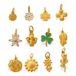 จี้ดอกไม้โลหะผสมสังกะสีรูปดอกกุหลาบและดอกทานตะวัน อุปกรณ์ตกแต่งเครื่องประดับ DIY ของขวัญสำหรับทุกเพศ องค์ประกอบตกแต่ง - Product Image 5