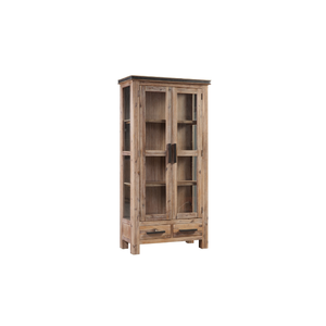 Expositor de madera 2 puertas 2 cajones Gabinete de madera para sala de estar Precio competitivo Muebles de sala de estar Roble/Pino/Acacia - Product Image 1