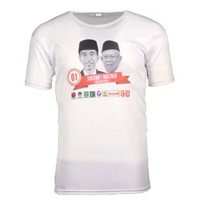 更便宜的印度尼西亚选举t恤红色定制印花t恤男式t恤空白批发t恤运动