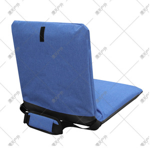 Cojín Plegable para Asiento de Exterior, Color Azul Rey, Poliéster, para Camping y Caza, con Soporte de Tubo, Rectangular, Color Sólido - Product Image 2