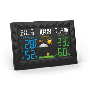 EWETIME Trạm Dự Báo Thời Tiết Không Dây Với Đồng Hồ Nhiệt Kế - Product Image 2