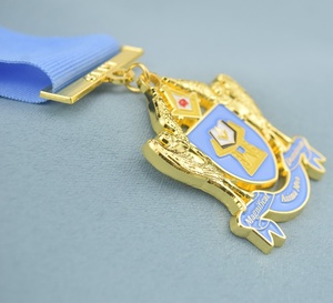 Médailles personnalisées 3D sur mesure Togo, médailles d'honneur religieuses, épingles maçonniques pour <span class=keywords><strong>Magnificat</strong></span> Anima Mea Dominum - Product Image 4