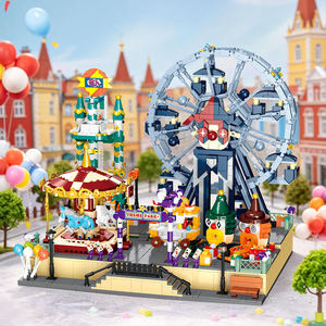 Ensemble de blocs de construction RC 3446 pièces : Parc d'attractions connecté, Tour de chute libre, Grande roue, Carrousel – Jouet STEAM, Décoration d'intérieur, Cadeau - Product Image 2