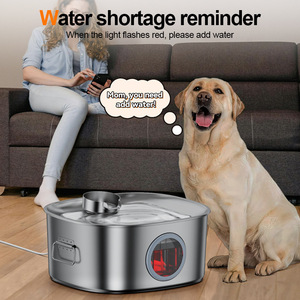 Fontaine à eau pour animaux de compagnie en acier inoxydable 11L, design arrondi, distributeur d'eau intelligent, grande fontaine à eau pour chiens et chats - Product Image 3