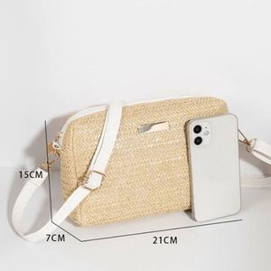 Carteiras <span class=keywords><strong>E</strong></span> Bolsas De Luxo 2025 Saco Palha Vintage Em Rattan borsa a tracolla Para Mulheres Na <span class=keywords><strong>Moda</strong></span> Bolsa Ombro Francesa - Product Image 2