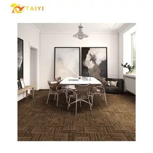 Tiệc Hall Flooring Đen Tufted Modular 50X50Cm 500X500 Pp Backing Tile Carpet