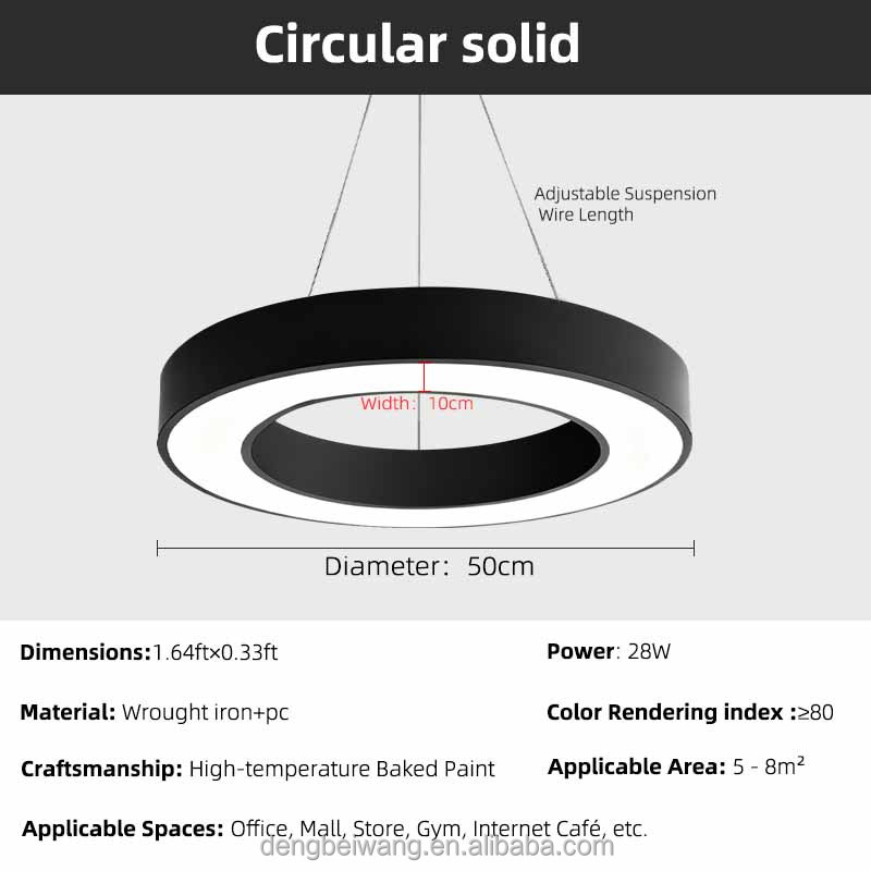 Una forma A cerchio cavo da 28 watt con un diametro di 50cm