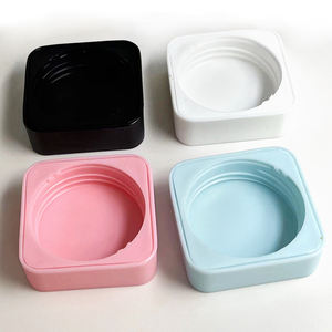 Pot de crème vide en plastique PP avec couvercle à vis carré mat, rose, noir, multicolore, personnalisable avec logo, 10g, 20g, 50g, 100g - Product Image 5