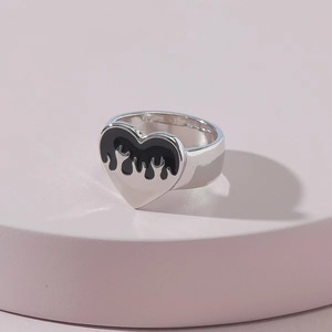 爱火焰黑白灰幸运天使爱朋克风圈厂家直销 - Product Image 2