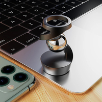 Gyroscope de bureau rotatif, jouet anti-stress pour les doigts, tout en alliage d'aluminium, gyroscopique, accents métalliques argentés, pour adultes, cadeau