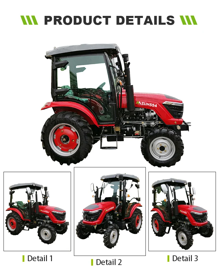 ZLIN Brand 554 Tractor Sun Shade Farm Tractor 4x4 55hp 4wd Tractor Prices