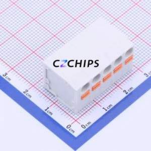 KF239-5.08-5P Spring Terminal Block Through hole Component (THT),P=5.08mm Connector 1x5P 5.08mm White 5P - Product Image 1