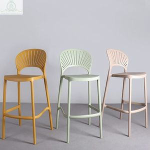 Chaises hautes en plastique empilables populaires <span class=keywords><strong>de</strong></span> tabourets <span class=keywords><strong>de</strong></span> <span class=keywords><strong>bar</strong></span> <span class=keywords><strong>de</strong></span> conception <span class=keywords><strong>de</strong></span> coquille <span class=keywords><strong>de</strong></span> style nordique à vendre - Product Image 1