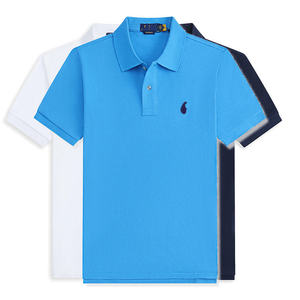<span class=keywords><strong>Polo</strong></span> Casual in Tinta Unita con LOGO Ricamato, Maglietta <span class=keywords><strong>Polo</strong></span> in Cotone Comoda e Traspirante per <span class=keywords><strong>Uomo</strong></span>, Vendita all'Ingrosso - Product Image 1