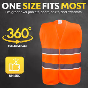 Logo de couleur personnalisé fabrication gilets de sécurité de taille universelle gilet de sécurité réfléchissant de chasse <span class=keywords><strong>orange</strong></span> - Product Image 4