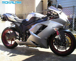 Kit de <span class=keywords><strong>Carenado</strong></span> para <span class=keywords><strong>Kawasaki</strong></span> Ninja ZX-6R <span class=keywords><strong>2007</strong></span> 2008 ABS, <span class=keywords><strong>ZX6R</strong></span> 636 07 08 ZX636, Totalmente Plateado, Carenados Deportivos de Repuesto - Product Image 1