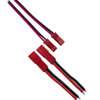 Kabel Harness Konektor JST 2 Pin Merah untuk Baterai LED Elektronik RC OEM