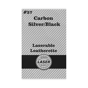 Feuilles de similicuir premium 12x24 pouces, vierges, argentées, effet fibre de carbone/noires, gravables au laser, pour patchs de chapeaux, sans adhésif - Product Image 3