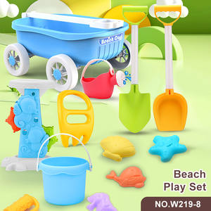 Set da 14 pezzi per giocare da spiaggia all'aperto per bambini Set da 14 pezzi per giocare con sabbia e acqua a mano Set Buggy a mano - Product Image 2