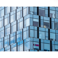Revestimiento de Pared de Cortina de Vidrio y Aluminio Moderno de Alta Calidad para Edificios de Oficinas, Fácil de Montar, Garantía de 5 Años