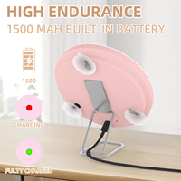 Miroir cosmétique de voyage à LED tactile intelligent à luminosité réglable, à double grossissement, personnalisé, OEM ODM, vente en gros, MoonlitGlow