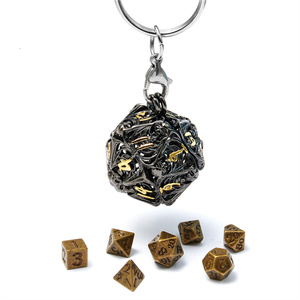 D20 Skeleton Mini Kim Loại Dice Set Với Hộp Lưu Trữ + 7-Mảnh Thiết Lập, Di Động Dungeons & Dragons Trò Chơi Dice, Dnd Dice - Product Image 3