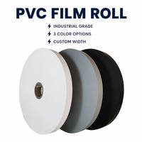 PVC-folie rol wit grijs zwart 3 kleuren machinekwaliteit zacht hoogglans op maat 50cm grondstof voor conversie kleefband OEM