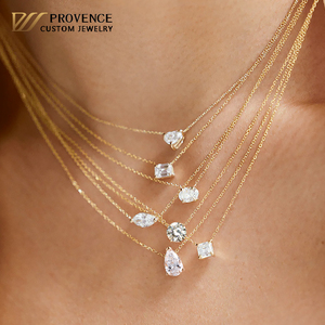 Collar con Colgante de Diamante Personalizado de 16-18 Pulgadas, Oro de 18k, para Mujer, 1-10 Quilates, DEF VVS1, CVD HTHP, Diamante Cultivado en Laboratorio, Collar de Moda - Product Image 1